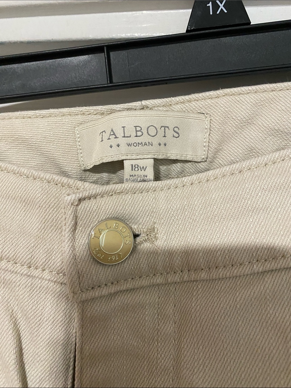 Talbots Women's Beige/Tan High-Rise Pants - Picture 2 of 4